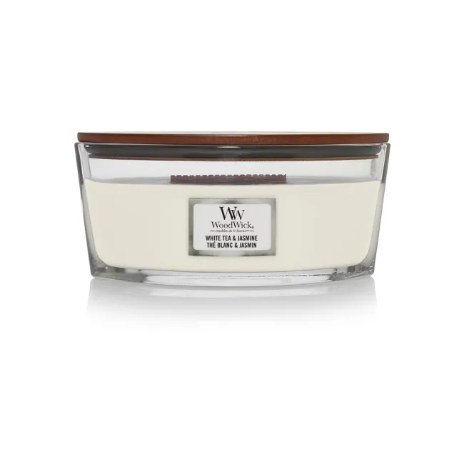 WoodWick White Tea & Jasmine svíčka loď